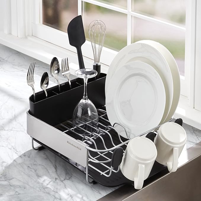 KitchenAid Compact, Space Saving Rust Resistant Dish Rack - Image 5