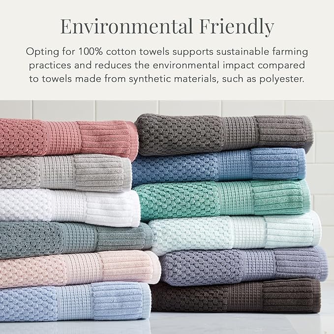 NY Loft 100% Cotton Towel Set 6 Piece | Super Soft & Absorbent Quick-Dry 2 Bath - Image 6