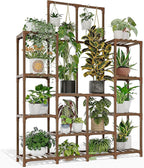 Plant Stand Indoor Outdoor 63" Tall Plant Shelf for Plants 12-Tier Large Plant Sheves for Living Room Heavy Duty Plant Rack Garden Balcony Patio Hanging Planter by Gentingbro