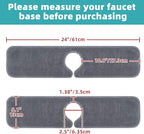 PoYang 2 Pack Faucet Mat for Kitchen Sink Splash Guard Long: Super Absorbent - Image 6