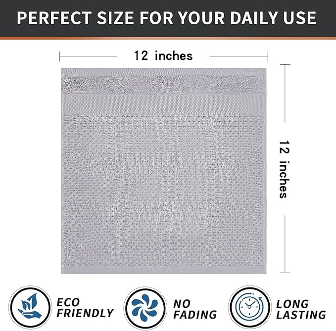 Homaxy 100% Cotton Dish Cloths, 8 Pack - Image 5