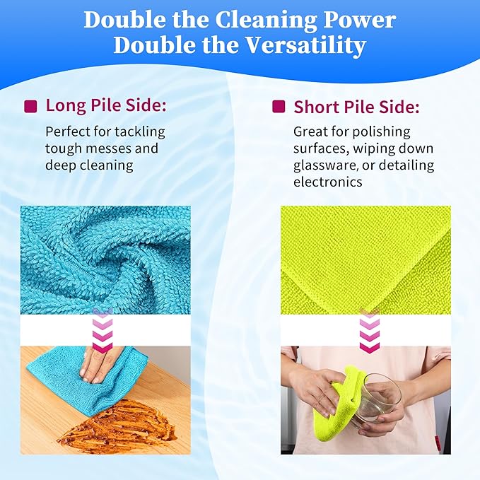 FIXSMITH Shop Towels-200 Pack, 12 x 16 in Microfiber Cleaning Cloth, Highly - Image 5