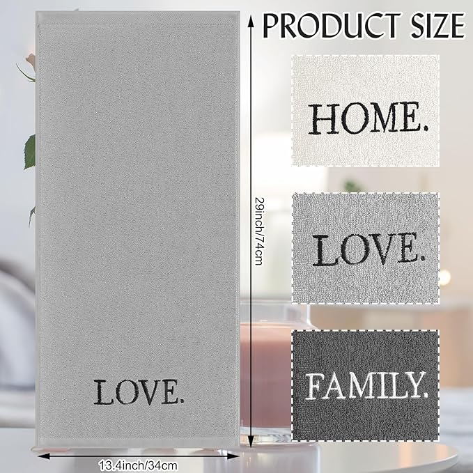 3 Pcs Farmhouse Decorative Hand Towels - Image 2