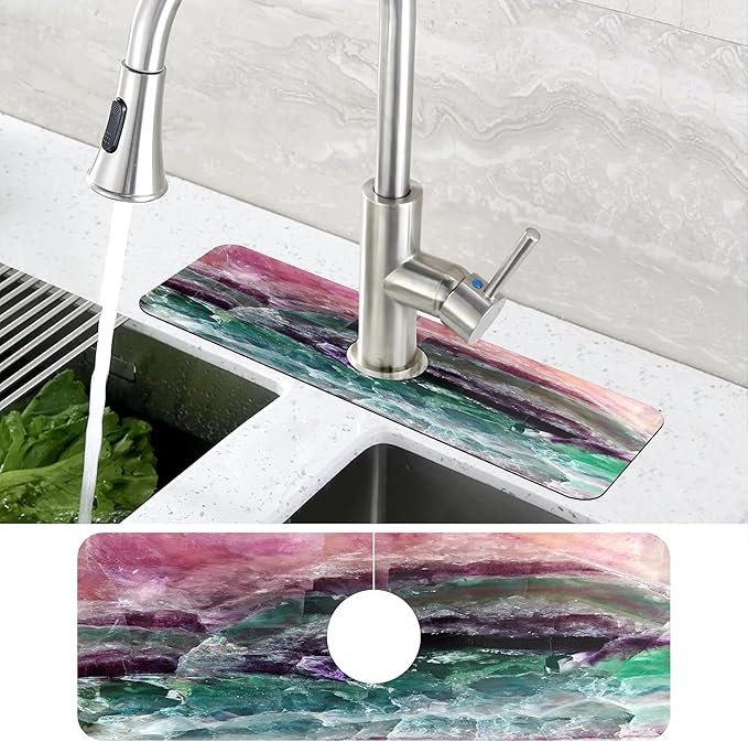Green Purple Fluorite Dish Drying Mat - Image 4