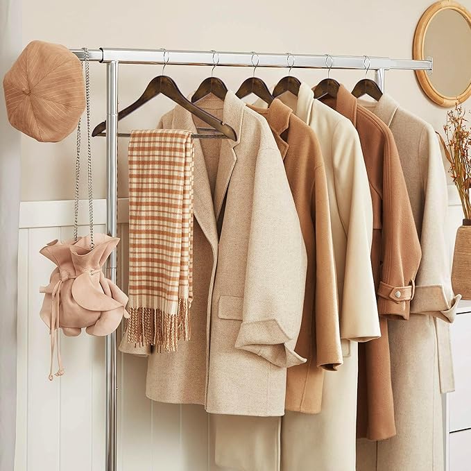 JS Hanger Wooden Coat Hangers, 20 Pack High Grade Wood Suit Hangers - Image 2