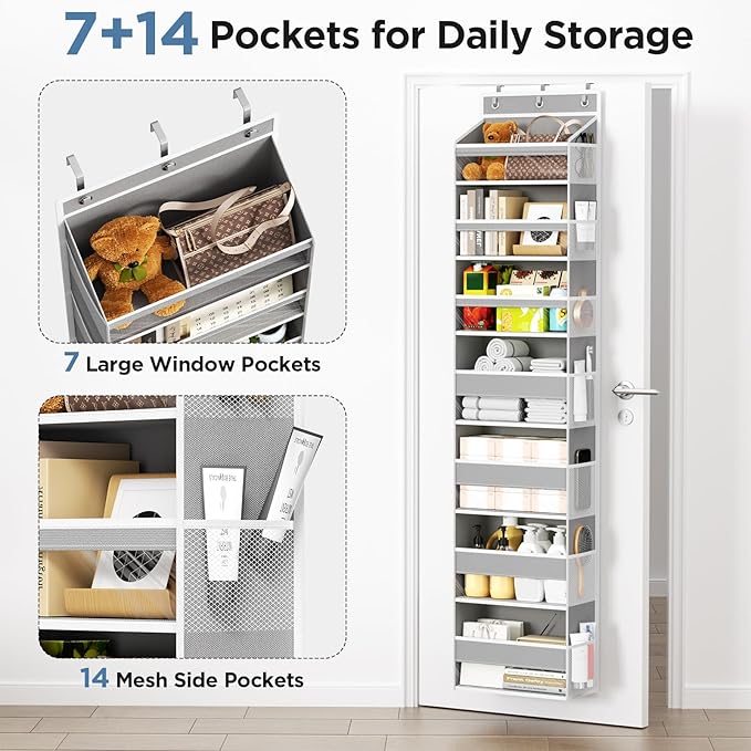 Over The Door Organizer, 7 Tier Door Hanging Organizers - Image 4