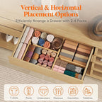Lifewit 4" High 8 Pack Bamboo Drawer Dividers 31-40cm/12-16 Adjustable Wooden - Image 4