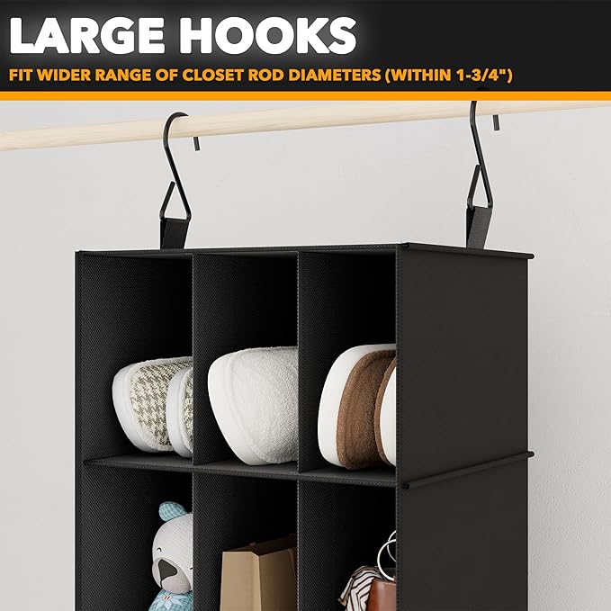 SpaceAid 2 Pack Hanging Closet Organizer and Storage - Image 5