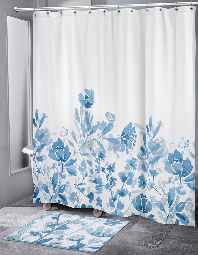 Izod - Shower Curtain, Twill Fabric Curtain, Floral Bathroom Decor, Dorm Room - Image 2