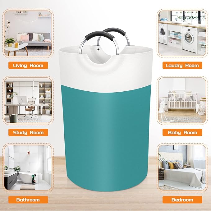 BlissTotes 75L Laundry Basket, Freestanding Laundry Hamper, Collapsible Dirty - Image 7