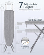 SONGMICS Ironing Board, Foldable Iron Board, Height Adjustable up to 35 Inches - Image 4
