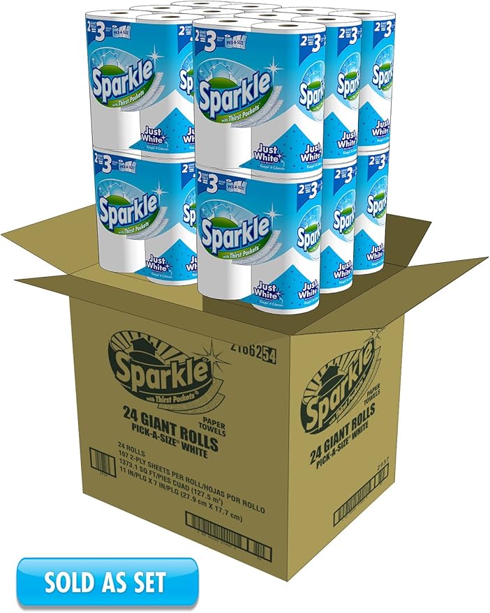 Sparkle Paper Towels, 24 Giant Rolls, Pick-A-Size - Image 2