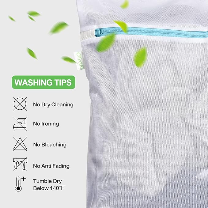 OTraki Large Mesh Washing Bag 43 x 35 in XL Laundry Bag Washer Machine Net - Image 8