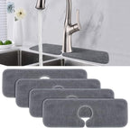 PoYang 4 Pack Faucet Mat for Kitchen Sink Splash Guard Short: Super Absorbent by PoYang