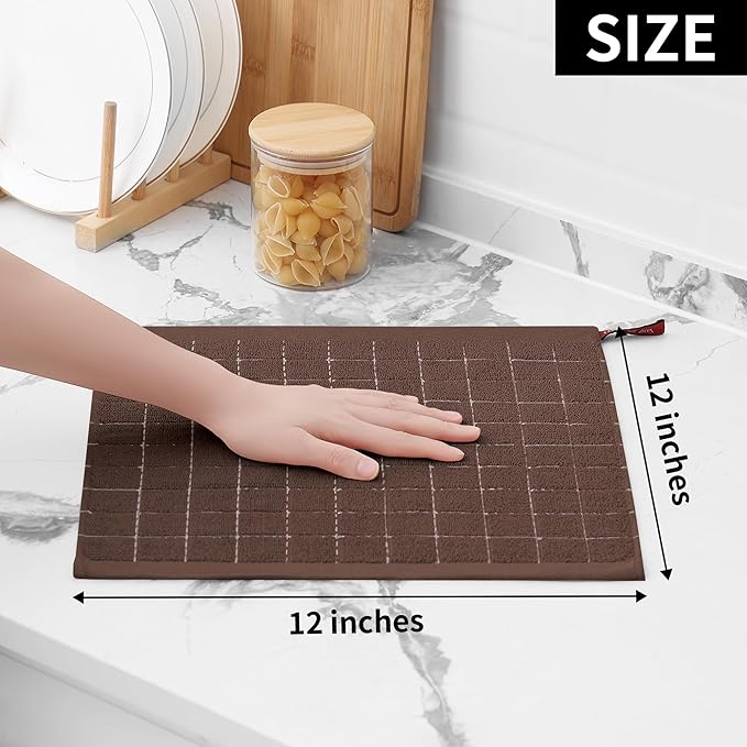 Homaxy 100% Cotton Terry Kitchen Dish Cloths, Ultra Soft and Absorbent Dish - Image 4
