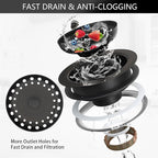 Kitchen Sink Drain Bronze 3-1/2 Inch Stainless Steel Kitchen Drain Strainer - Image 5