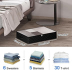Fixwal 4 Pack Black Underbed Storage Bags - Image 2