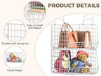 4" Extra Deeper Foldable Hanging Closet Organizer, Small Wire Cabinet Shelves - Image 10