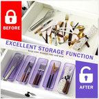 Maitys 12 Pcs Clear Drawer Organizer 9 x 3 x 2 Inches Plastic Rectangle Trays - Image 4