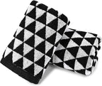 Black Hand Towels for Bathroom & Kitchen, 2 Pack Cotton Quick Dry Towels for by Jacquotha