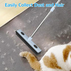 Rubber Broom Carpet Rake for Pet Hair Removal, Dog Hair Broom - Image 4