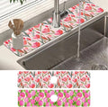 2 Pack Watercolor Tulips Sink Faucet Absorbing Mat Pink Tulips Super Absorbent by Unknown