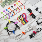 SOOOEC Snap On Magnetic Cable Ties, 32 Pack 7.2" Magnetic Cord Organizer Cute - Image 2