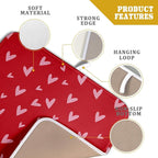Valentines Dish Drying Mat for Kitchen Counter 16x18 Inch Valentine's Day Red - Image 4