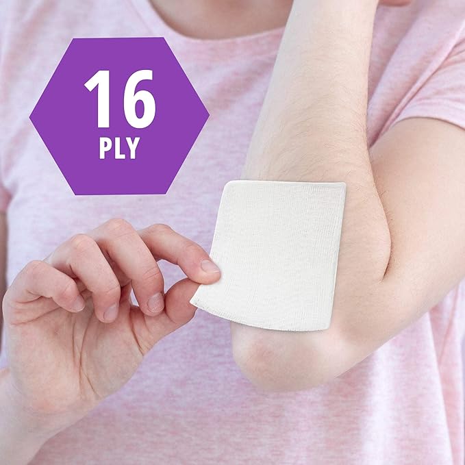 MED PRIDE All Cotton Non-Stick Bandage Supplies 4x4in Premium Quality Surgical - Image 3