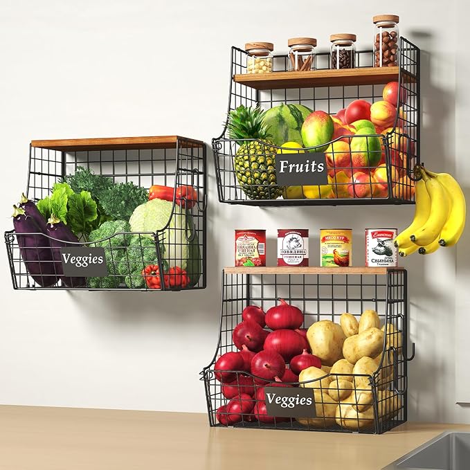 3 Pack Fruit Basket for Kitchen - Image 3