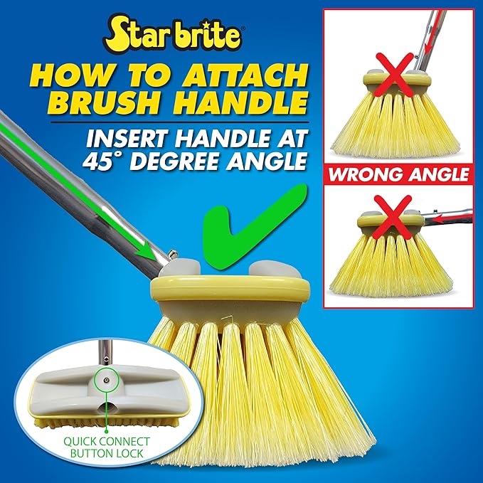 STAR BRITE 8" Heavy Duty Cleaning Brush – Durable, High-Density Star Prene - Image 3