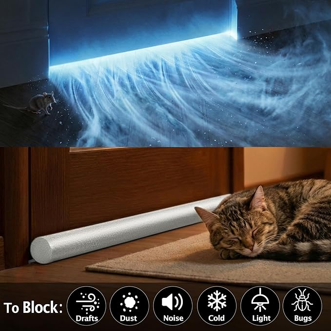 MAXTID White Door Draft Stopper Adjustable 32 - Image 4