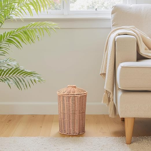 GRANNY SAYS Wicker Small Bathroom Trash Can - Image 6