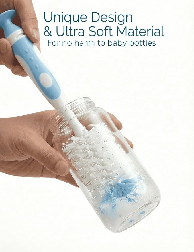 Baby Bottle Brush Set, Bottle Cleaner, 2 Hidden Nipple Brush, 2 Straw Brush - Image 5