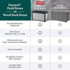 Keter Denali 200 Gallon Resin Large Deck Box with Double Wall 20mm Panels - Paintable and Drillable-Organization and Storage for Patio Furniture and Outdoor Items, Grey & Black - Image 10