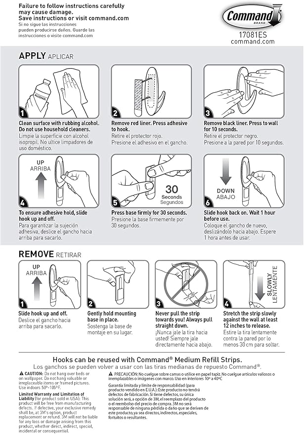 Command Medium Designer Hooks, 9 Hooks and 12 Strips, Damage-Free Hanging Wall - Image 11