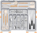 Silverware Organizer Expandable Kitchen Drawer Organizer Adjustable 22"x 19" by Spaclear