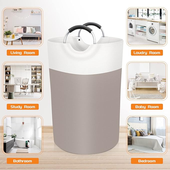 BlissTotes 75L Laundry Basket, Freestanding Laundry Hamper, Collapsible Dirty - Image 7