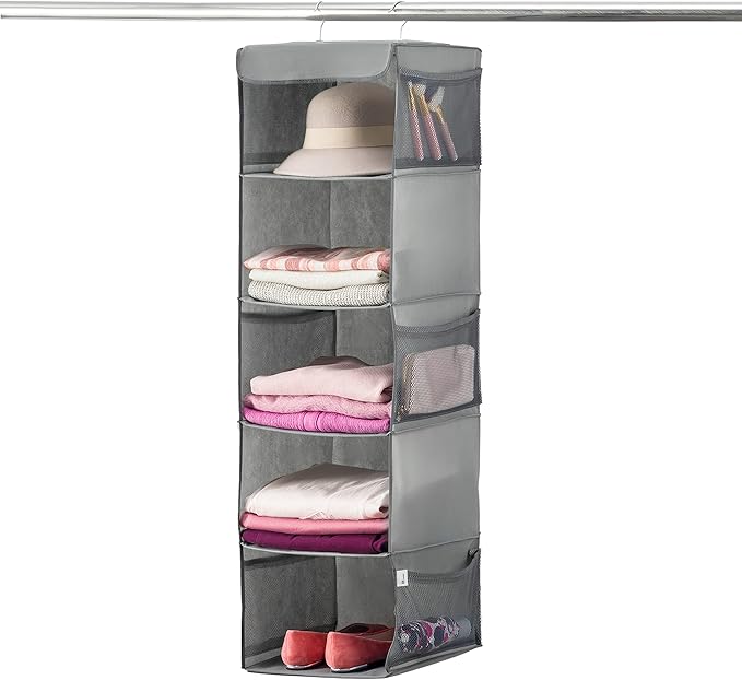 ZOBER Hanging Closet Organizer, 5-Shelf by ZOBER