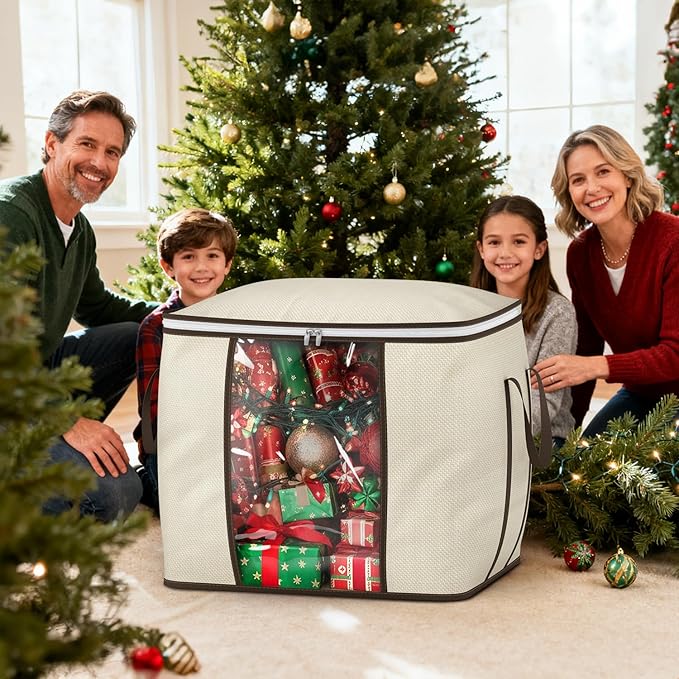 SLEEPING LAMB 170L Huge Blanket Storage Bag, Sturdy Oxford Fabric Comforter - Image 7