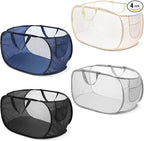 4 Pcs Foldable Pop Up Laundry Hampers, Mesh Laundry Basket by Unknown