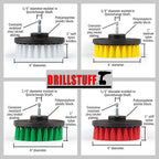Drill Brush Attachment Power Scrubber Brush Set - 4in 4 Piece Soft - Image 5