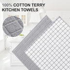 Homaxy Premium Cotton Kitchen Towels 16"x 28", Large Natural Ring Spun 390 GSM - Image 2