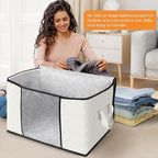 Fab totes 24 Gallons Clothes Storage, Foldable Thick Fabric Blanket Storage Bags - Image 3