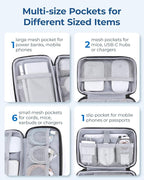 BAGSMART Electronics Organizer Travel Case, Cable Charger Cord Tech Organizer - Image 4