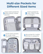 BAGSMART Electronics Organizer Travel Case, Cable Charger Cord Tech Organizer - Image 4