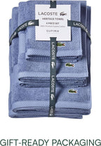 Lacoste Heritage Supima Cotton 6-Piece Towel Set, 2 Bath Towels, 2 Hand Towels - Image 4