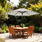 ABCCANOPY Durable Solar Led Patio Umbrellas with 32LED Lights 7.5FT (Light Beige) - Image 2