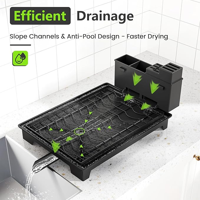 2-Tier Foldable Dish Drying Rack - Image 2
