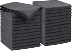 AIDEA Microfiber Cleaning Cloth Grey 24PK, Microfiber Towels by AIDEAHOME